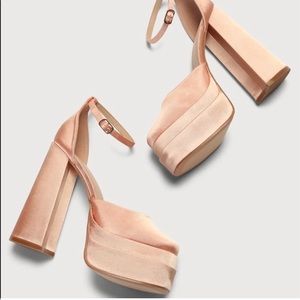 Satin Platform Heels